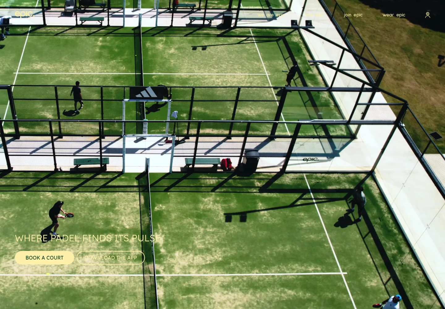 Epic Padel website